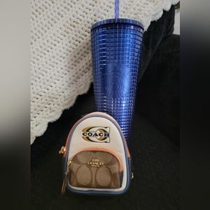 Coach Mini Court Backpack Bag Charm Set